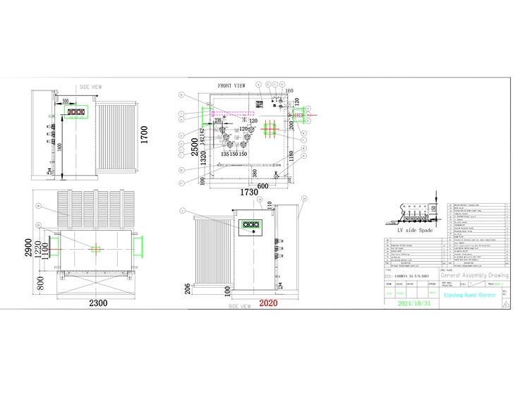  Our design drawings for the replacement transformer